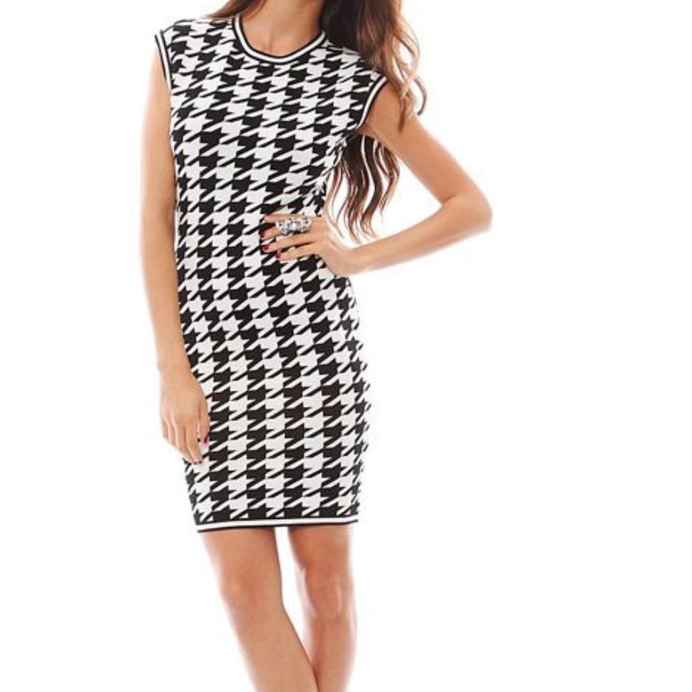 Torn By Ronny Kobo Erin Houndstooth Dress